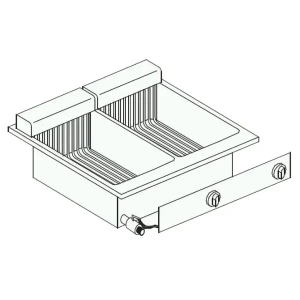 Goedkoop El. friteuse 2x10 l