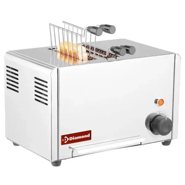Exclusieve Aanbieding Elektrische toaster (croque-monsieur), 2 tangen - roestvrij staal.