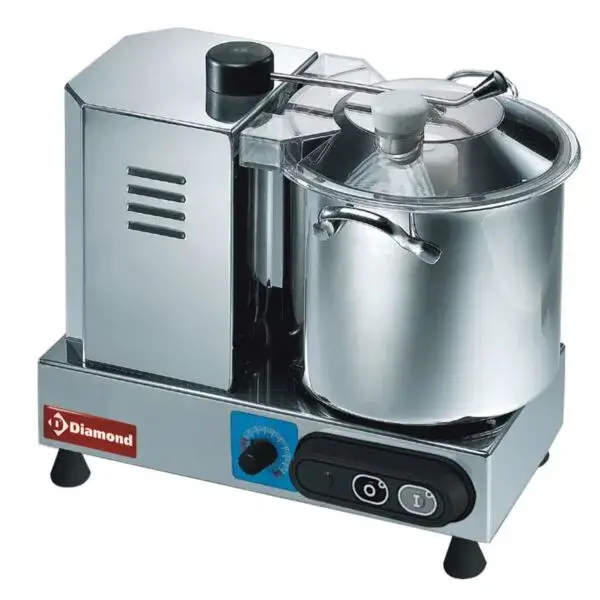 Cutter in r.v.s., 9 liter, met snelheidsregelaar Aanbieding