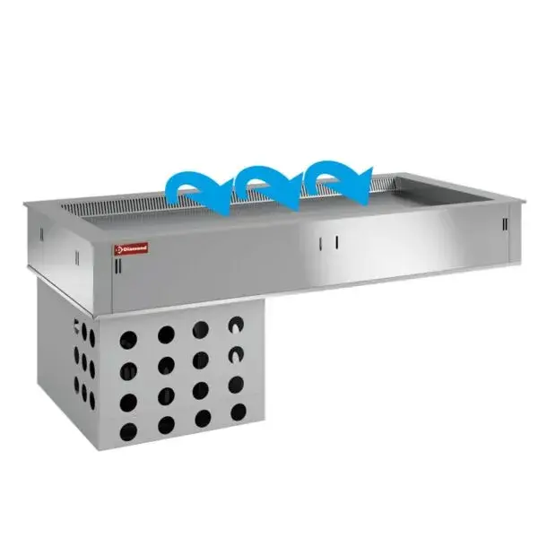 Gekoeld topelement, geventileerd, 2x gn 1/1 Gereduceerde Prijs