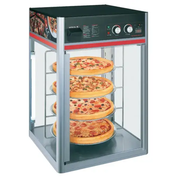 Warmhoudvitrine tafelmodel, 4 draaiende roosters Populair