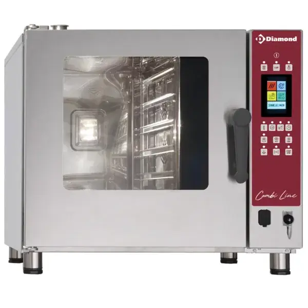 Touch screen oven elektrische stoom/convectieoven, 5x gn 1/1 - auto-cleaning Gratis Retour