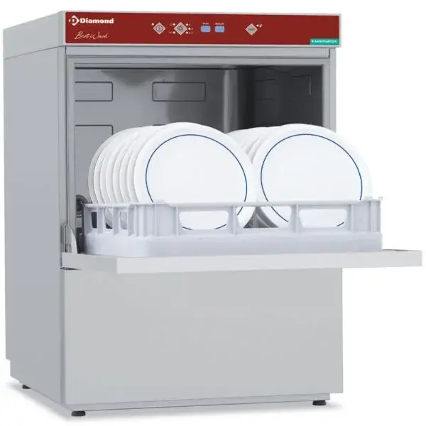 Vaatwasser, mand 500x500 mm "full hygiene", met doorlopende ontharder Premium