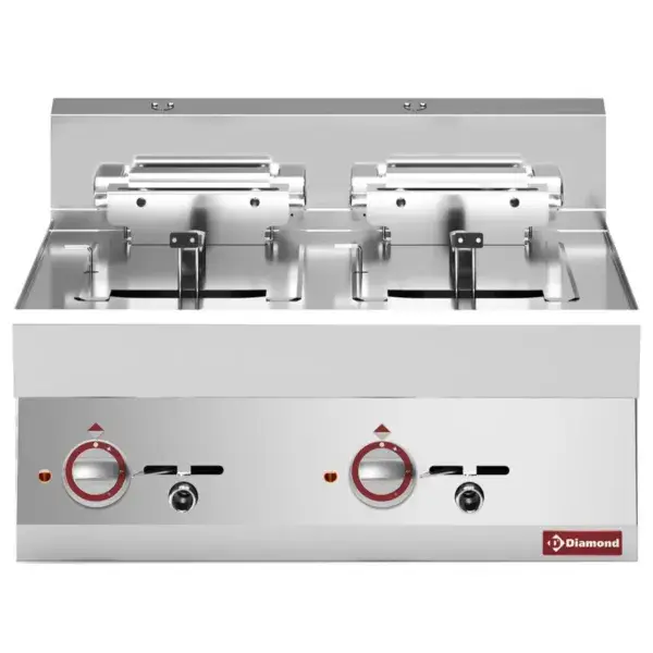 Snelle Levering Elektrische friteuse 2 kuipen van 10 liters - top- "alpha 650"