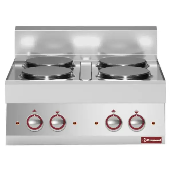 Betrouwbaar Elektrisch fornuis 4 ronde kookplaten -top- "alpha 650"
