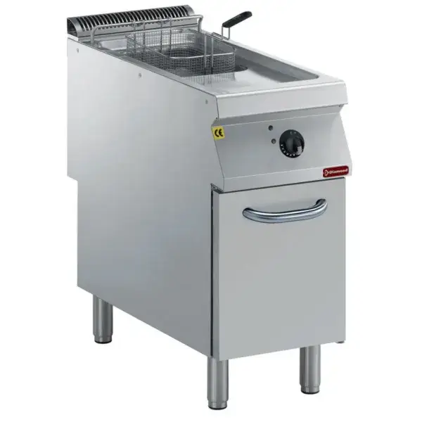 Hoge Kwaliteit Elektrische friteuse 1 kuip "y" 15 liter, buitenkant branders, op meubel