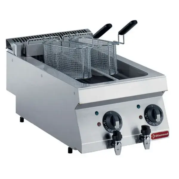 Elektrische friteuse, 2x 5 liter -top- Tijdelijk Beschikbaar
