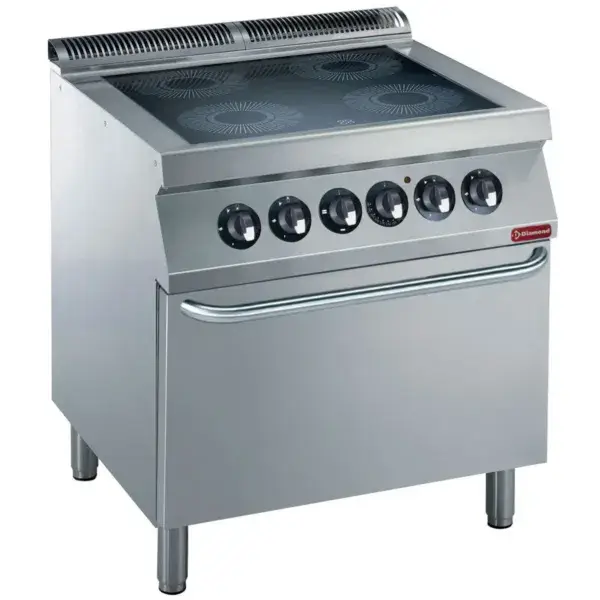 Beste Prijs Elektrisch fornuis 4 vitrokeramische platen, elektrische oven gn 2/1