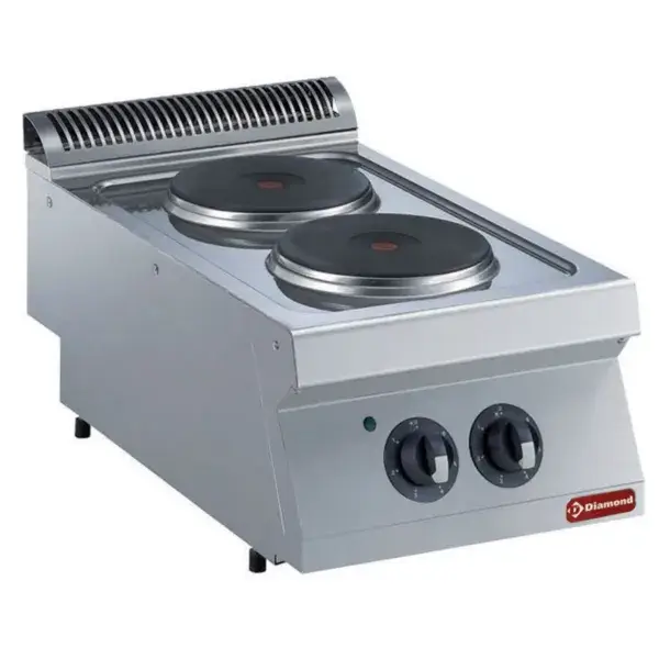 Op = Op Elektrisch kookfornuis met 2 ronde platen -top-