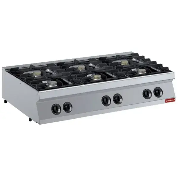 Gasfornuis met 6 vuren, branders 6x 5,5 kw -top - Nieuw