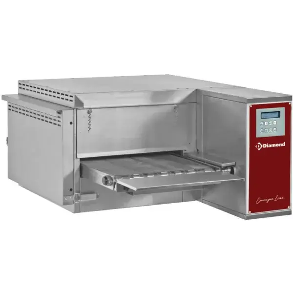 Elektrische tunnel-oven geventileerd, breedte 400 mm Premium