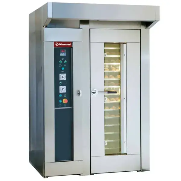 Merkproduct Oven voor bakkerij en banketbakkerij, ronddraaiend, 15 of 18 niv.(450x650 mm of 500x700 mm)