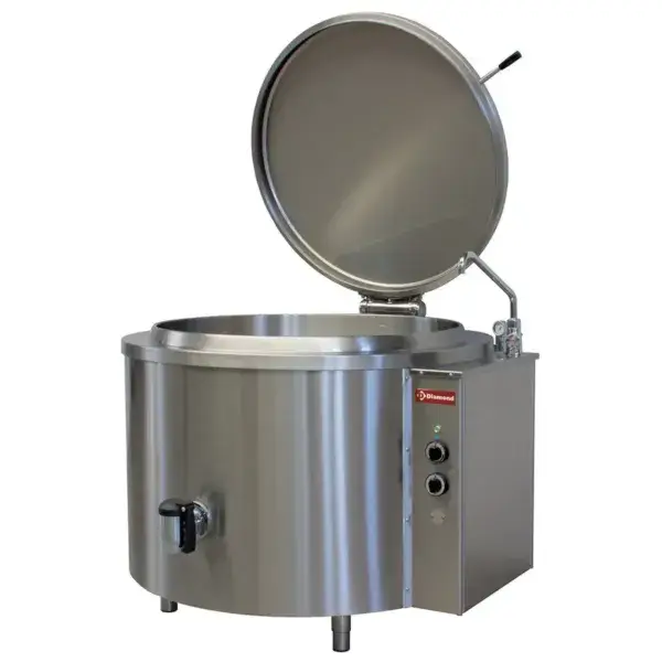 Elektrische ronde kookketel 300 liter, indirecte verwarming Tijdelijk Beschikbaar