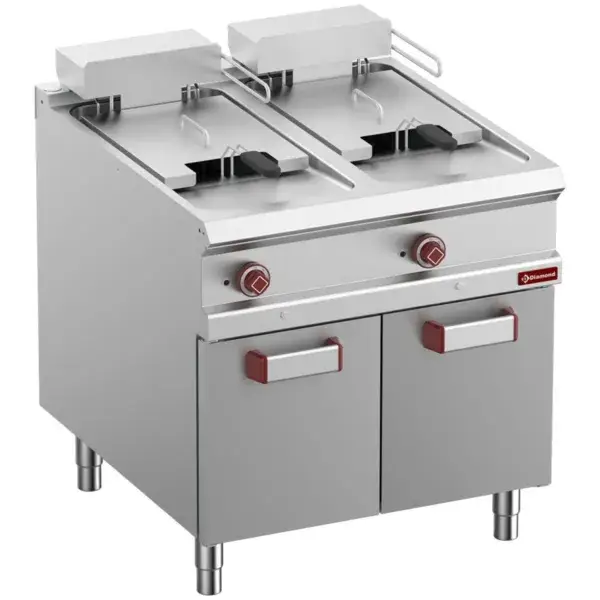 Weekendaanbieding Elektrische friteuse met 2 kuipen 18 lit. op gesloten kast