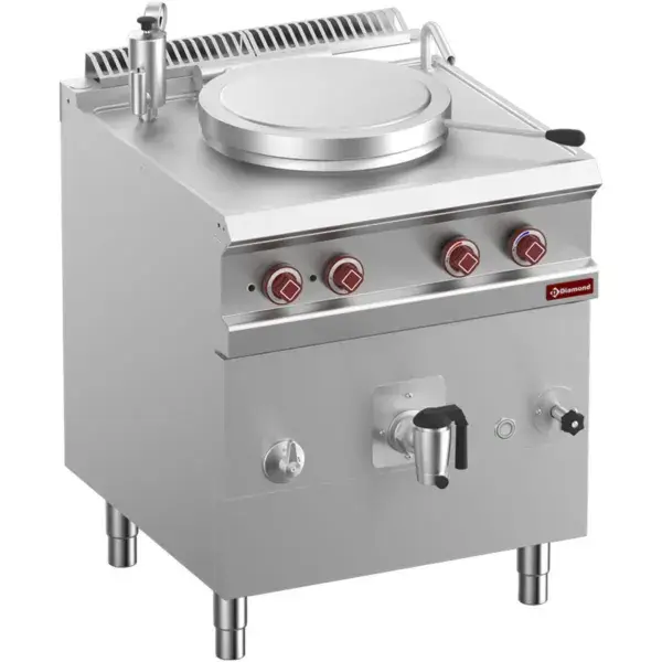 Gecertificeerd Ronde elektrische kookketel50 liter, indirecte verwarming