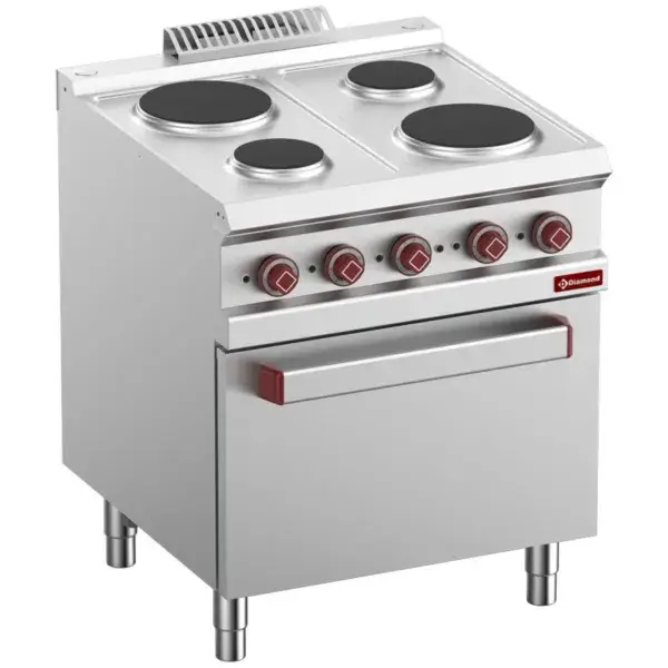 Nu Kopen Elektrisch fornuis 4 platen op elektrische oven gn 2/1 en gril