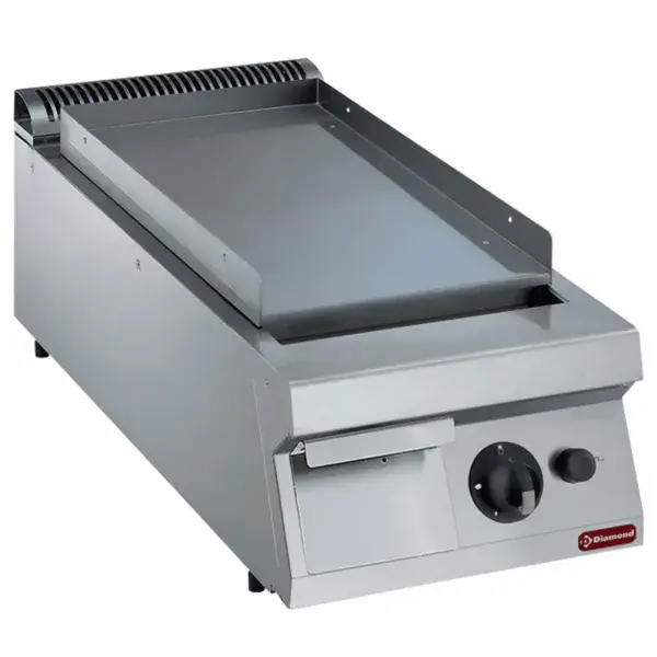 Bakplaat op gas, vlakke, hard verchroomde -top- Aanbieding