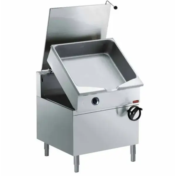 Flitsaanbieding Kantelbare gasbraadpan, "duomat" kuip 80 liter, op meubel