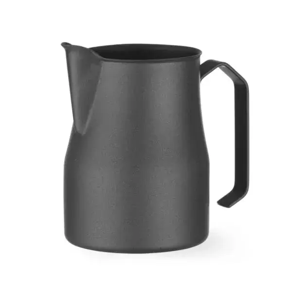 Hendi Melkkan 0,7L matzwart met V-vormige schenktuit, Ø84x132mm, roestvast staal Flitsaanbieding