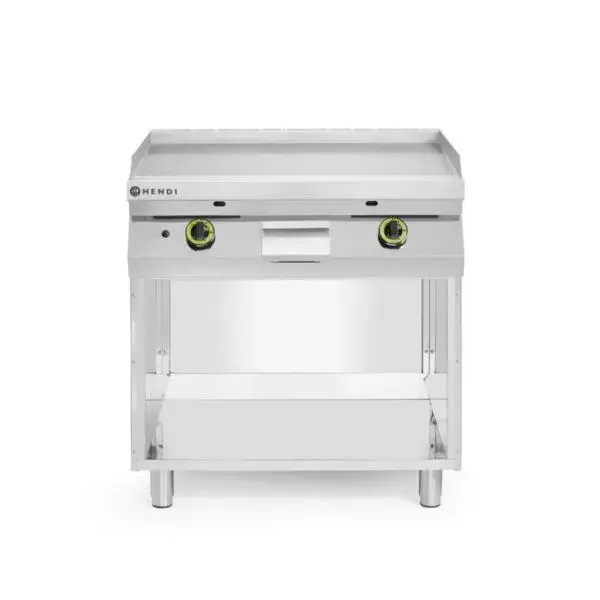 Beperkte Voorraad Hendi gasgrillplaat Kitchen Line 10 kW 800x700x900 mm met onderkast