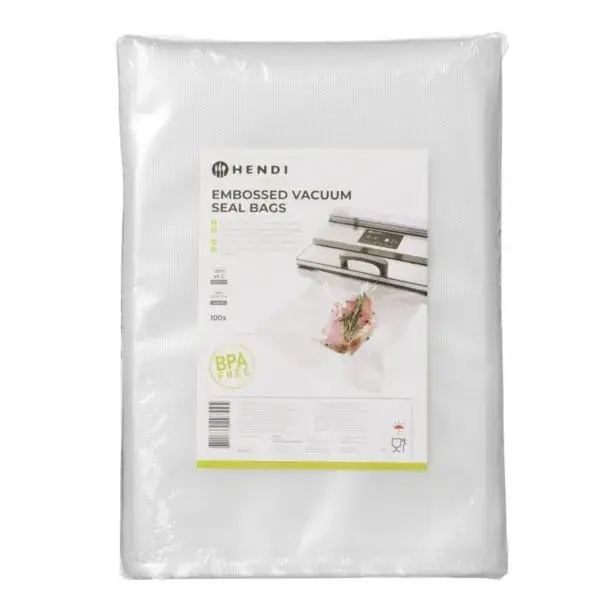 Beste Prijs Hendi vacuümverpakkingszakken met reliëf 250x350 mm 100 stuks geschikt voor vacuümmachines