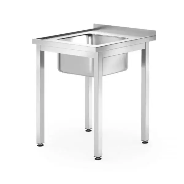 Favoriet Spoeltafel – geschroefd, diepte 600 mm, hendi, profi line, spoelbak in het midden, 600x600x(h)850mm