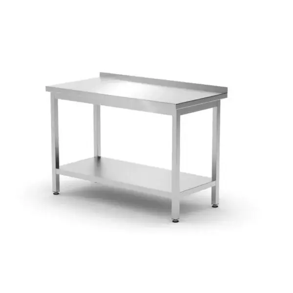 Hoge Kwaliteit Wandtafel met plank – geschroefd, diepte 600 mm, hendi, profi line, 1200x600x(h)850mm