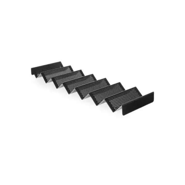Bestseller Broodrolhouder - geperforeerd, hendi, zwart, 580x170x(h)40mm