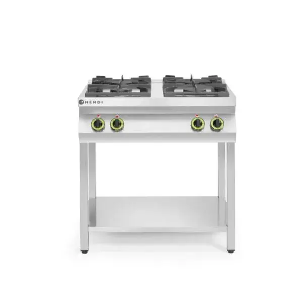Aanbieding Hendi gasfornuis Kitchen Line 4-pits 19 kW RVS 800x700x900 mm voor horeca