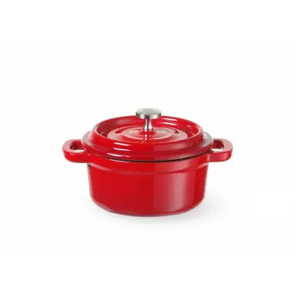 Hete Deal HENDI Braadpan geëmailleerd gietijzer 0,27L 130x100x48mm Rood