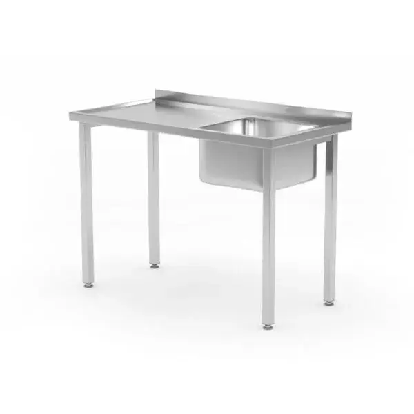 Spoeltafel, met bouten, hendi, kitchen line, spoelbak aan de rechterkant, 1000x600x(h)850mm Premium