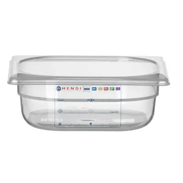 Flitsaanbieding Container gn 1/6, hendi, gn 1/6, 1l, transparant, 176x162x(h)65mm