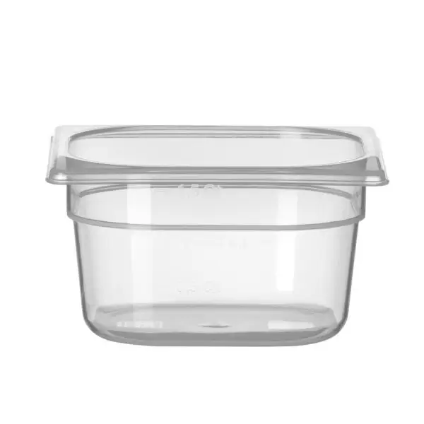 Container gn 1/6 polypropyleen, hendi, profi line, gn 1/6, 1,6l, transparant, 176x162x(h)100mm Hete Deal
