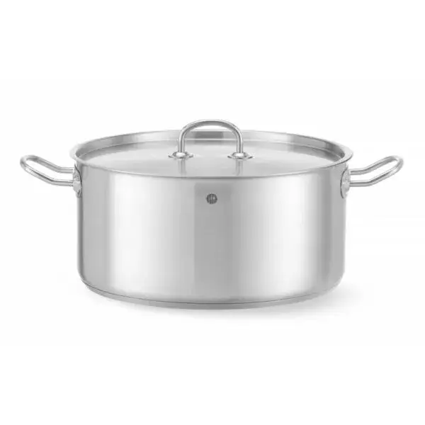 Laatste Versie Kookpan laag - met deksel, hendi, kitchen line, 11,9l, ⌀320x(h)150mm