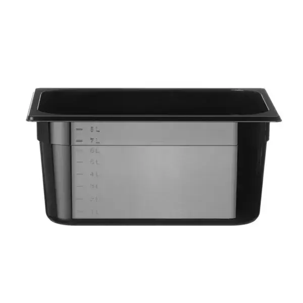 Container gn 1/2 zwart polycarbonaat, hendi, profi line, gn 1/2, 9,5l, zwart, 325x265x(h)150mm Actieprijs