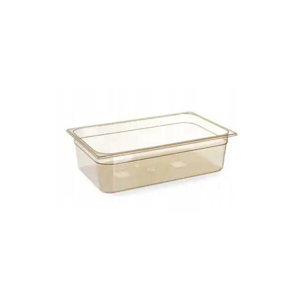 Container gn 1/1 hoge temperatuur bestendigheid, hendi, gn 1/1, 13,3l, transparant, 530x325x(h)100mm Nieuw