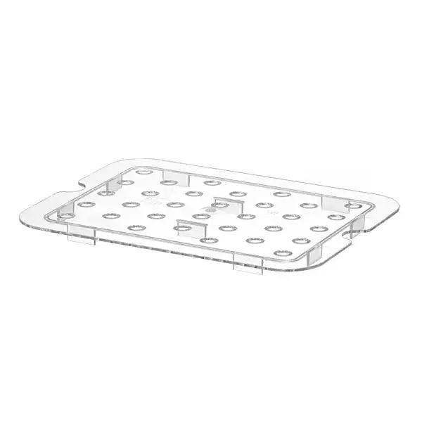 Exclusieve Aanbieding Geperforeerde roosters voor gn containers polycarbonaat, hendi, profi line, gn 1/2, transparant, 265x206mm