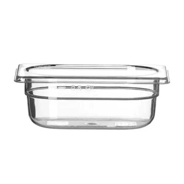 Op = Op Container gn 1/9 polycarbonaat, hendi, profi line, gn 1/9, 0,6l, transparant, 176x108x(h)65mm