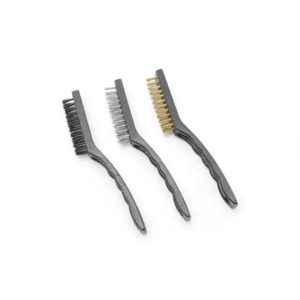 Direct Beschikbaar Hendi staalborstel set smal 3-delig RVS koper nylon 220x22x40 mm