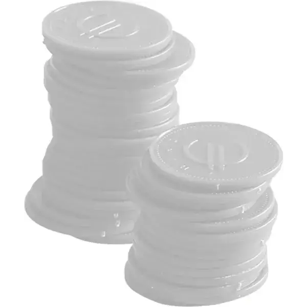 Hendi consumptiemunten BarUp 100 stuks ⌀25 mm wit kunststof ABS Finale Uitverkoop