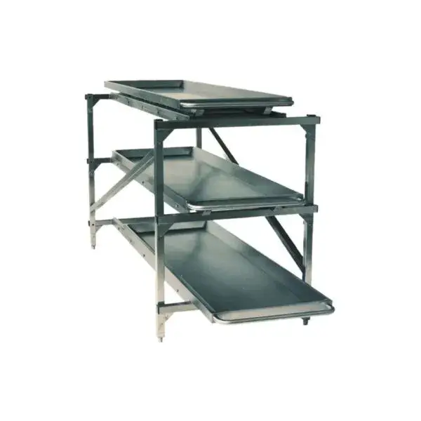 Koop Vandaag Roestvrij stalen stapelrek met 3 niveaus - 900x2080x1320mm