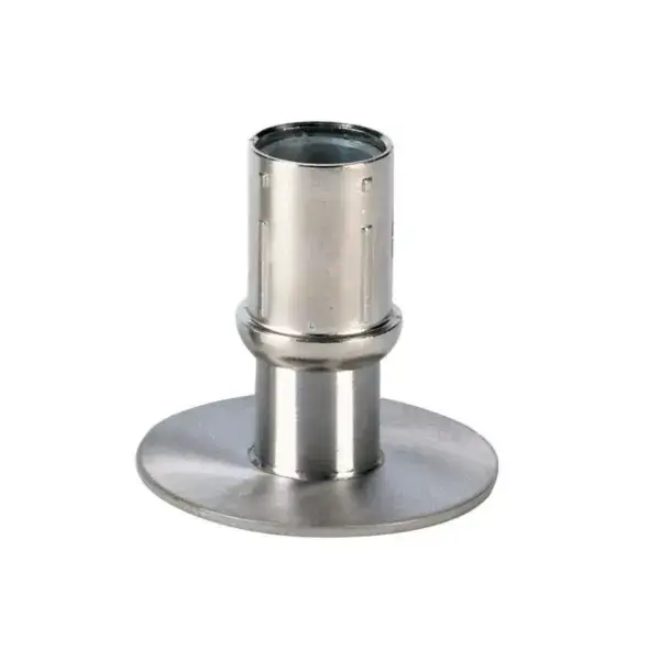 Bestseller Inbuisvoet voor ronde buis �40mm - zamac naturel + rvs flens