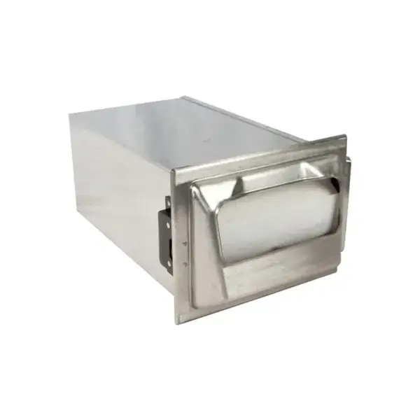 Inbouw servetdispenser met koker - minivouw - mat verchroomd Shop Nu