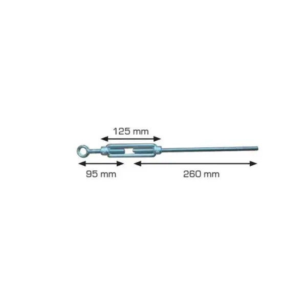 Laatste Versie M10 spanschroef met gesloten oog en - draadstang m10 - 95/125/260mm