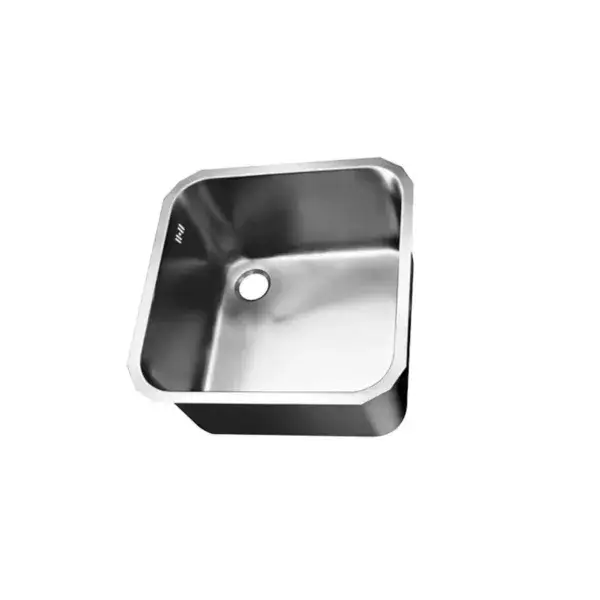 Korting Vd4017-1s inlasspoelbak 400x400x170mm - links met overloop