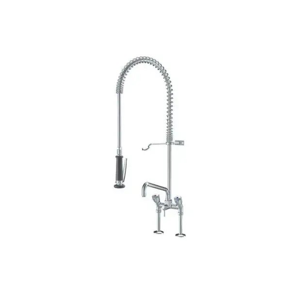 Dubbelgats voorspoeldouche verhoogd - incl. tussenkraan - tafelmodel Bestseller