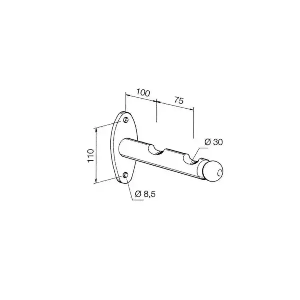 Aanbieding Wandkonzool uitsteek 175mm