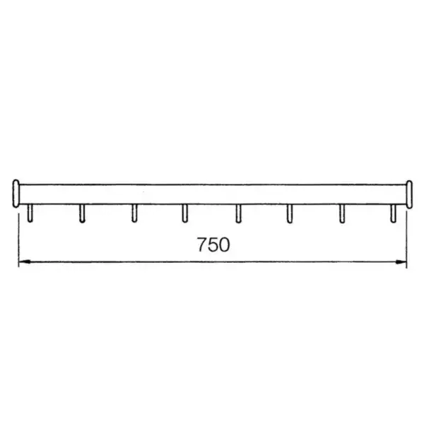 Vleesbaar recht 750mm Bestseller