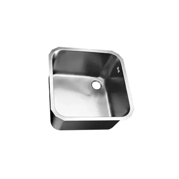 Vd5030-1d inlasspoelbak 500x500x300mm - rechts met overloop langs zijkant Bestseller