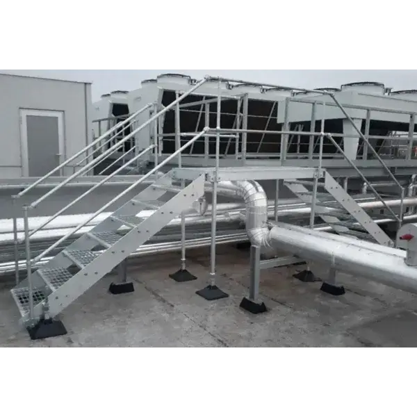 1-step stepover - platform 1000mm - inclusief handrail Hoge Kwaliteit
